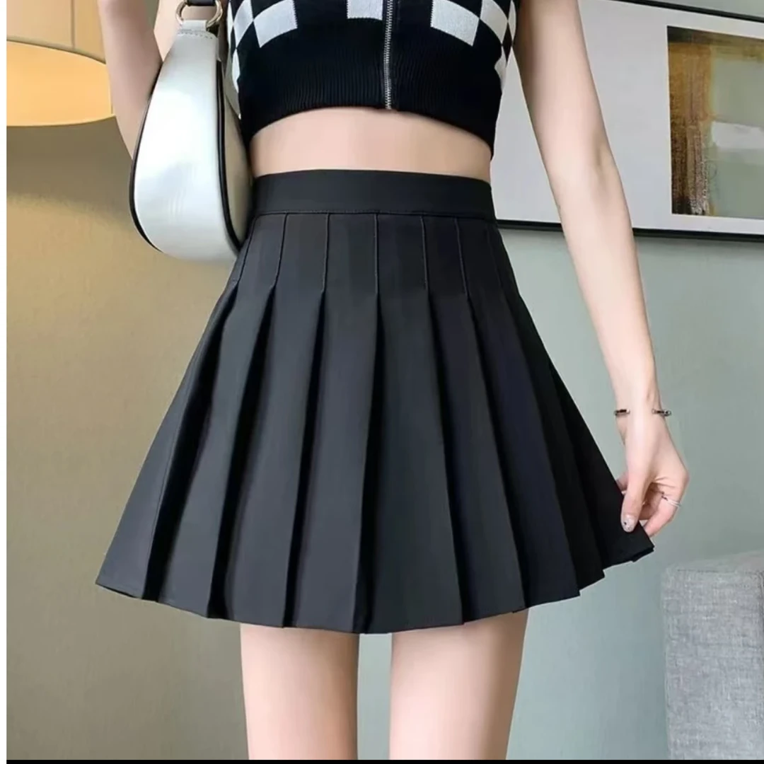 （倩倩）大码女装胖mm新款高腰防走光裙子带里衬（四季可穿）5506