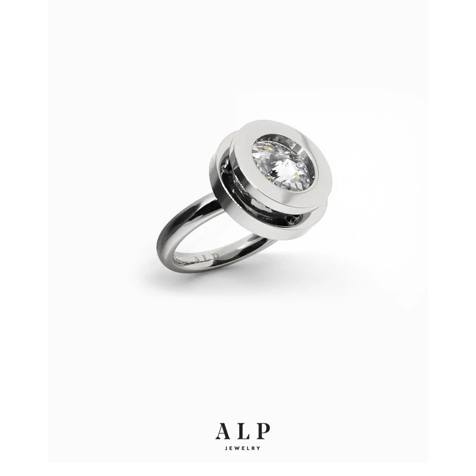 不锈钢戒指 ALP JEWELRY镜心系列独立设计师个性独特轻奢时尚戒指