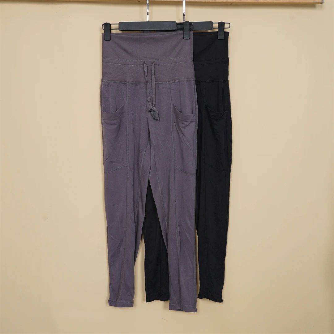 女士高腰带抽绳束脚宽松显瘦轻薄速干透气吸汗运动休闲Q107