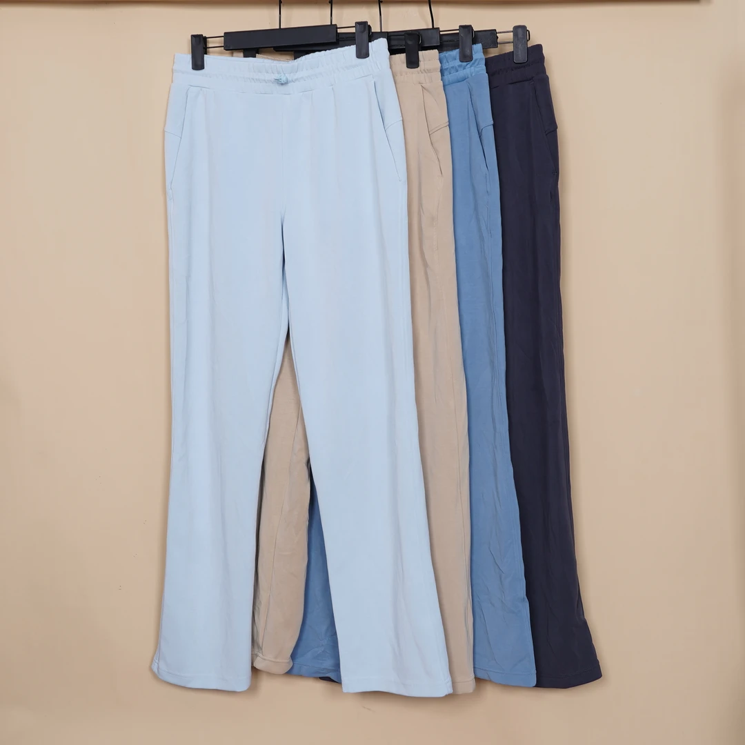 款号E261长裤休闲阔腿宽松透气吸湿时尚百搭简约户外女裤