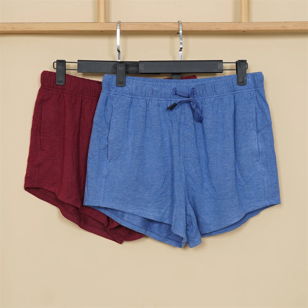 3/4分女大码加大码运动健身短裤高弹宽松松紧腰舒适休闲百搭短裤