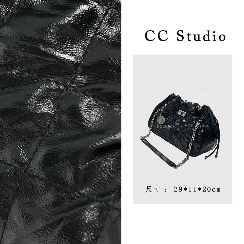 CC Studio/原创设计ZT-D7089-黑色-轻奢女士新款水桶包