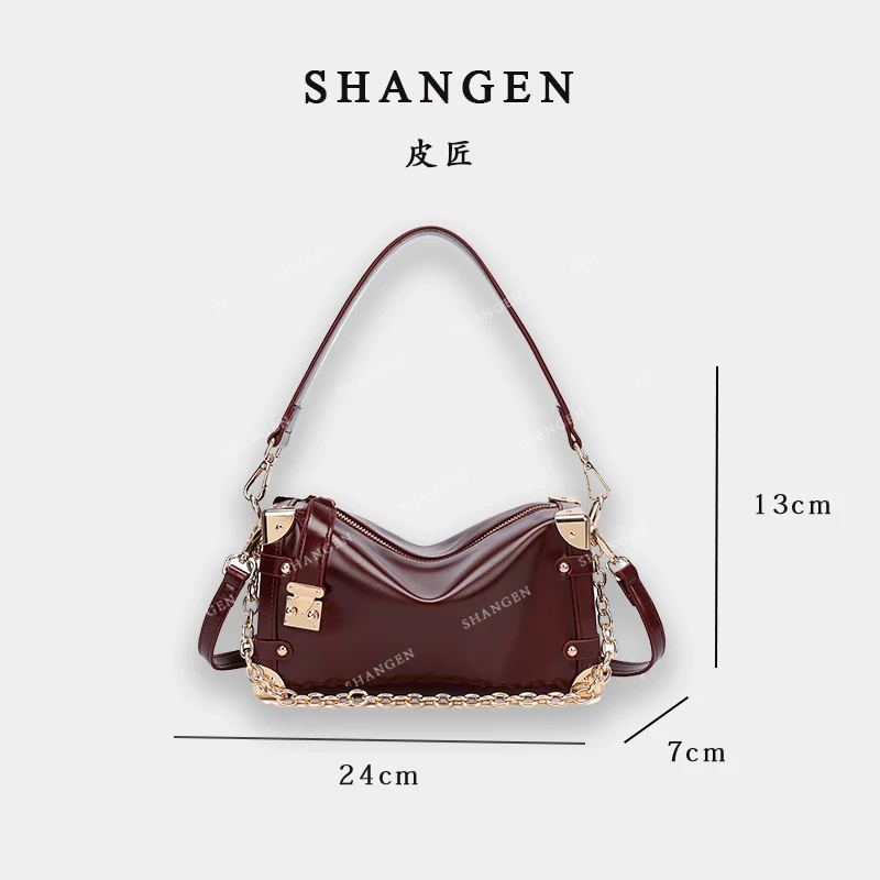 【尚恩CC】QYX-8899-安可拉红-轻奢时尚女士新款手提单肩斜挎包