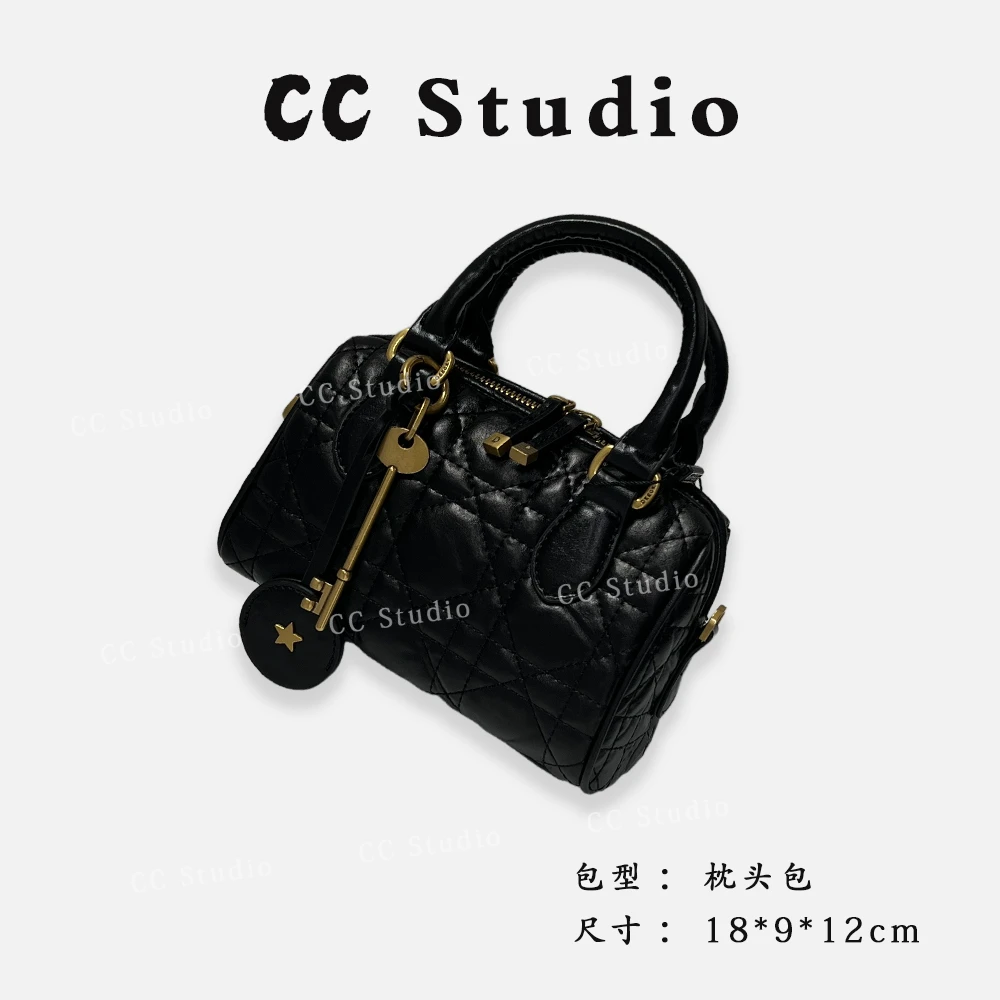 【尚恩CC】ZT-D7070-手抓牛皮黑-轻奢时尚简约百搭女士新款枕头包