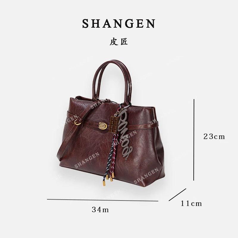 【尚恩CC】GQ-2910-安可拉红-轻奢时尚女士新款手提单肩斜挎中大包