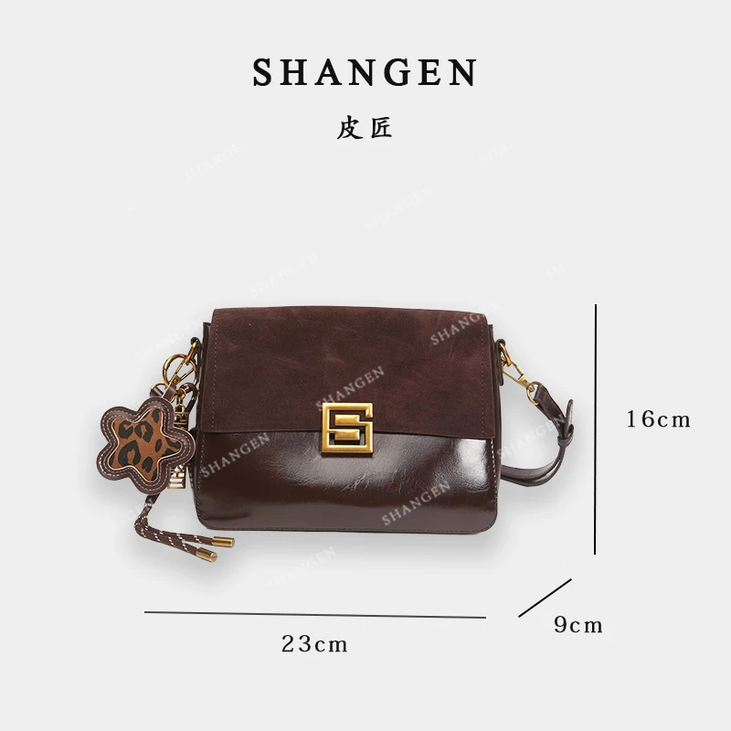 【尚恩CC】SKL-5397-1-咖啡色-轻奢时尚女士新款手提单肩斜挎包