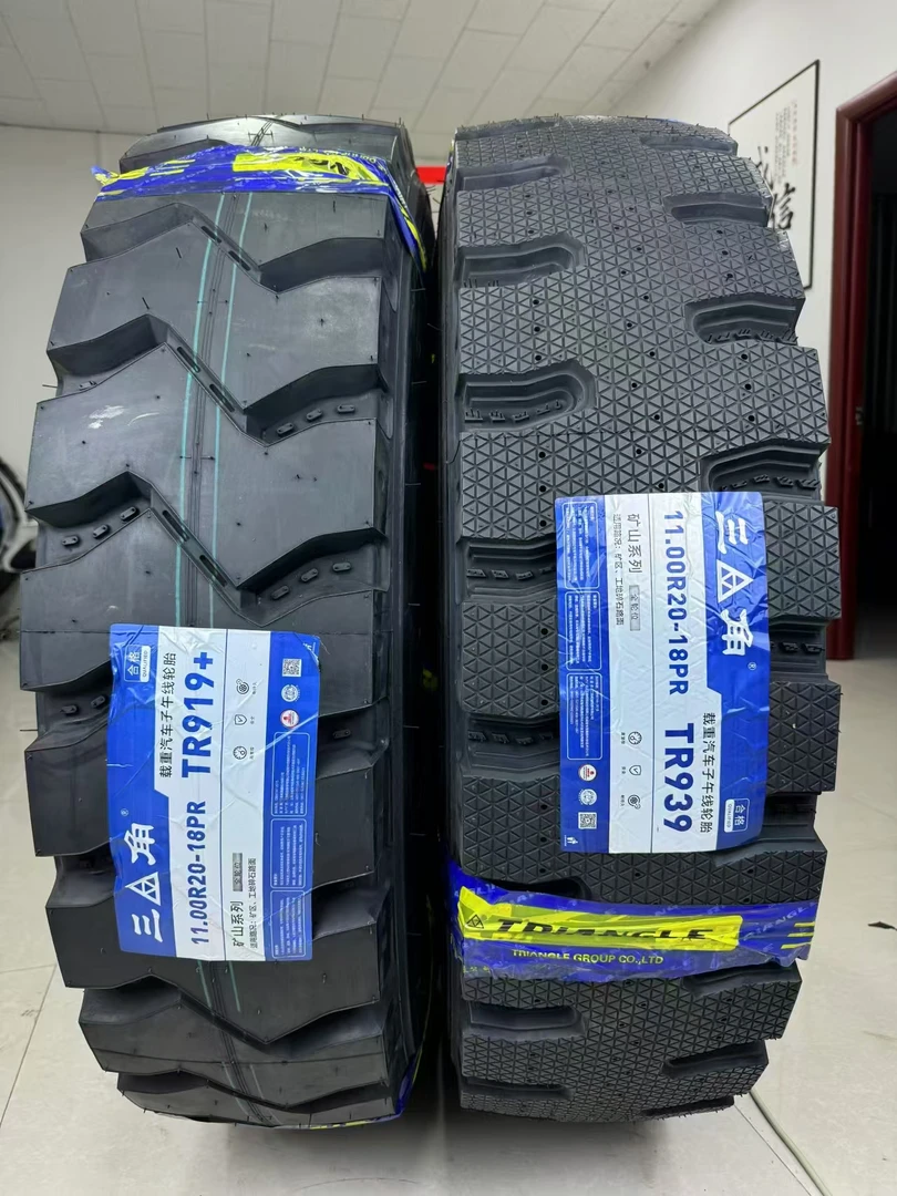 全新三角1100r20 1200r20老三线矿花防爆花对角花货车翻斗车
