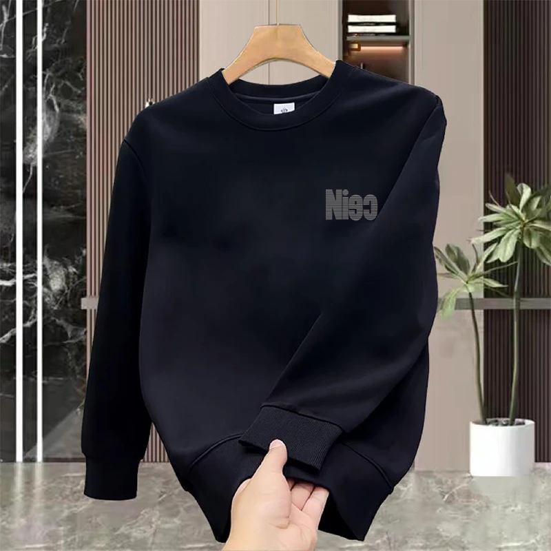 2023秋冬新款韩版潮流卡通印花套头百搭男士卫衣圆领上衣潮牌男装