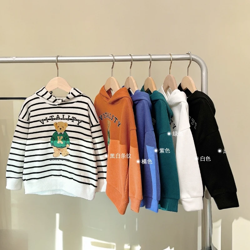 【春秋上新】X3505男童休闲连帽卫衣春秋款洋气潮酷宝宝儿童装长袖