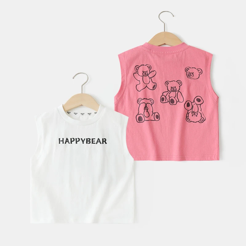 【现货】男童小背心婴儿童夏季薄款无袖印花宝宝小童休闲纯棉U14932