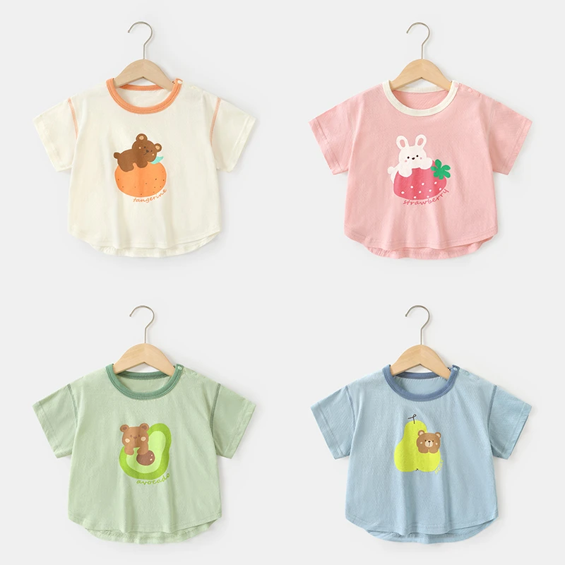 【现货】婴儿衣服休闲短袖T恤夏装宝宝儿童小童夏季半袖上衣Y8560