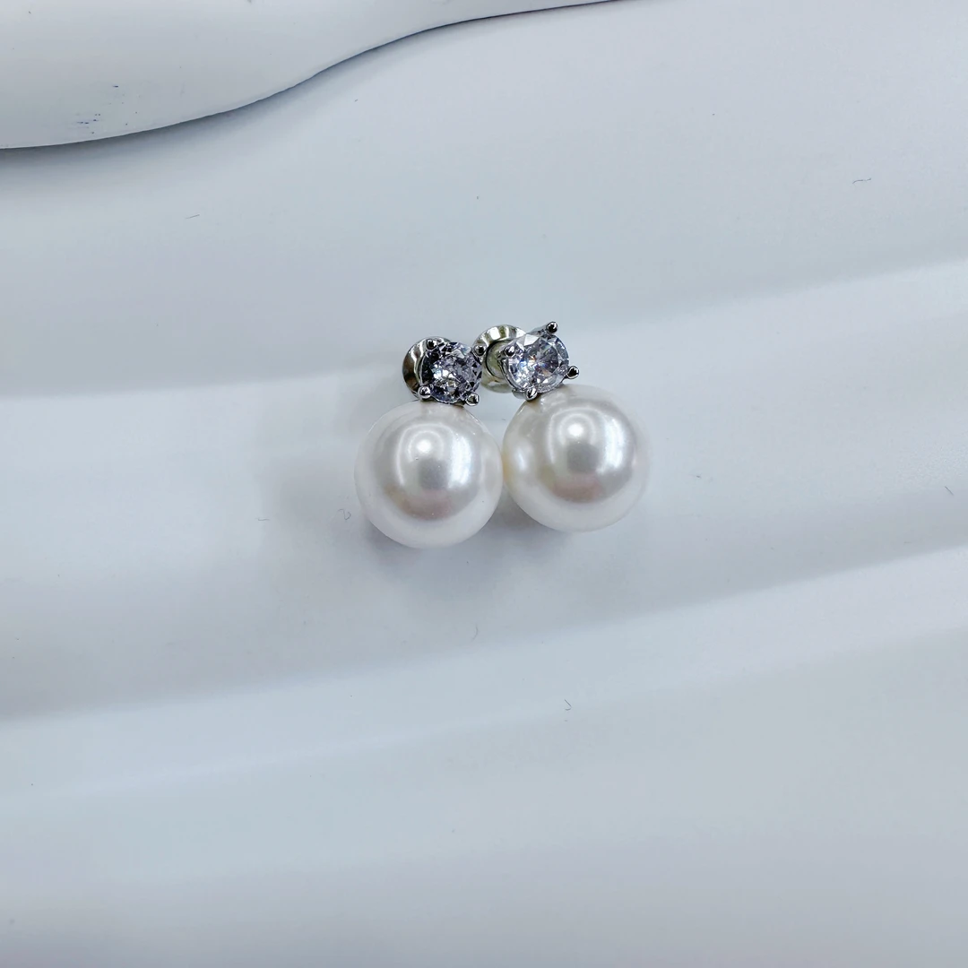 NN 轻奢 时尚 戴妃款 10mm 耳钉 简约 经典 百搭耳饰