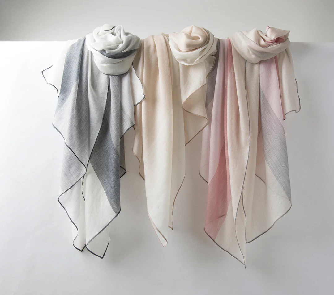 高端戒指绒轻薄羊毛围巾女士空调房披肩防晒丝巾