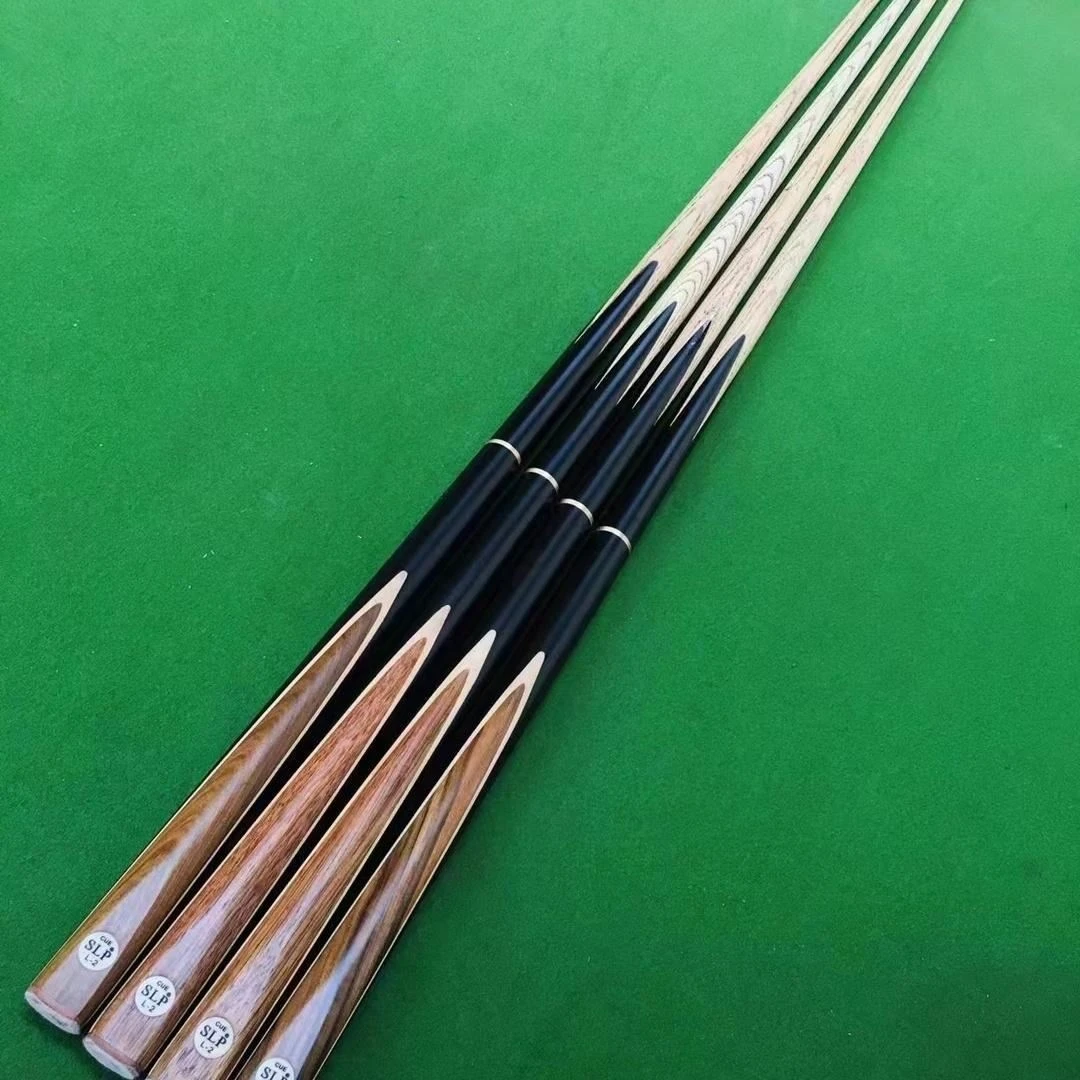 彩虹黑8小头台球杆斯诺克一体通杆3/4分体桌球杆十六彩杆台球杆