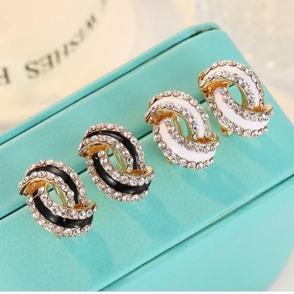 合金玻璃耳饰 S925银针新款气质高端简约个性百搭潮耳环精致耳坠