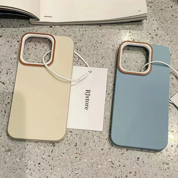 高级肤感天蓝苹果14promax手机壳iPhone13女12全包11软xr加高镜头