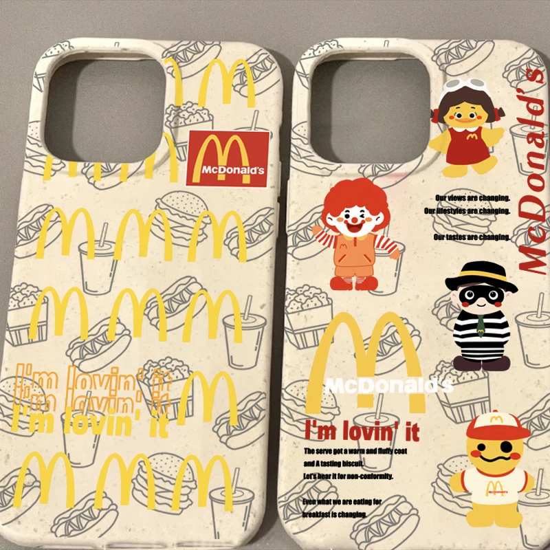 ins创意m记iPhone14promax小麦手机壳苹果13/12/11全包xr软套7p潮