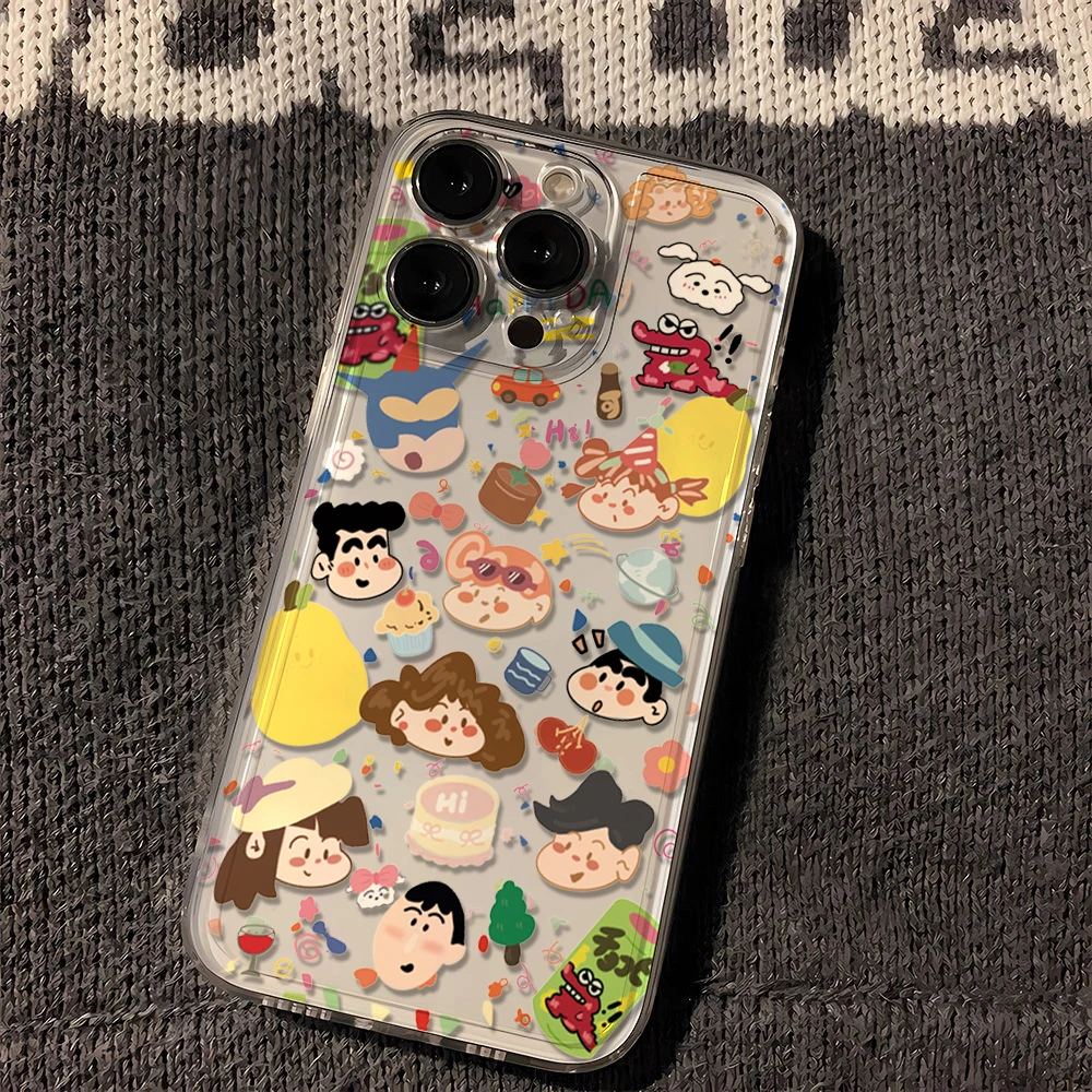 可爱小新头像苹果华为vivo小米oppo透明手机壳iphone13/14/12套