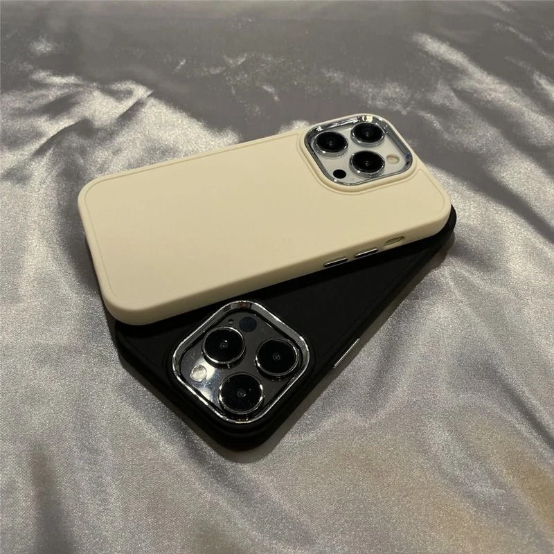 ins高级金属框iPhone15promax手机壳苹果14pro全包13女12软xr套11