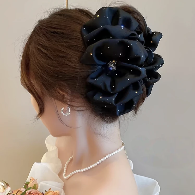 复古时尚满天星中号抓夹心形气质赫本风个性发饰E2312