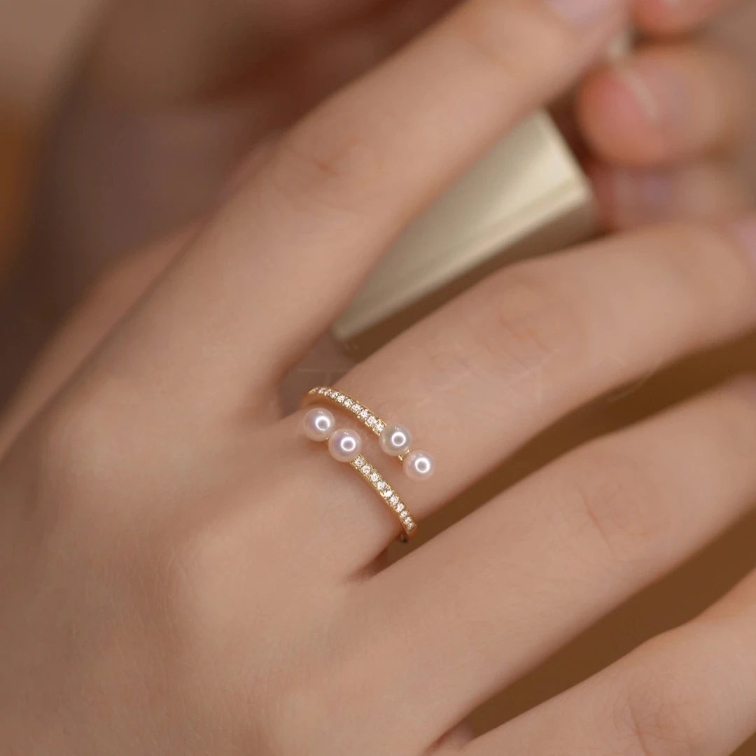 铜合金戒指 简约复古开口戒指气质时尚小众宫廷风可调节指环E988