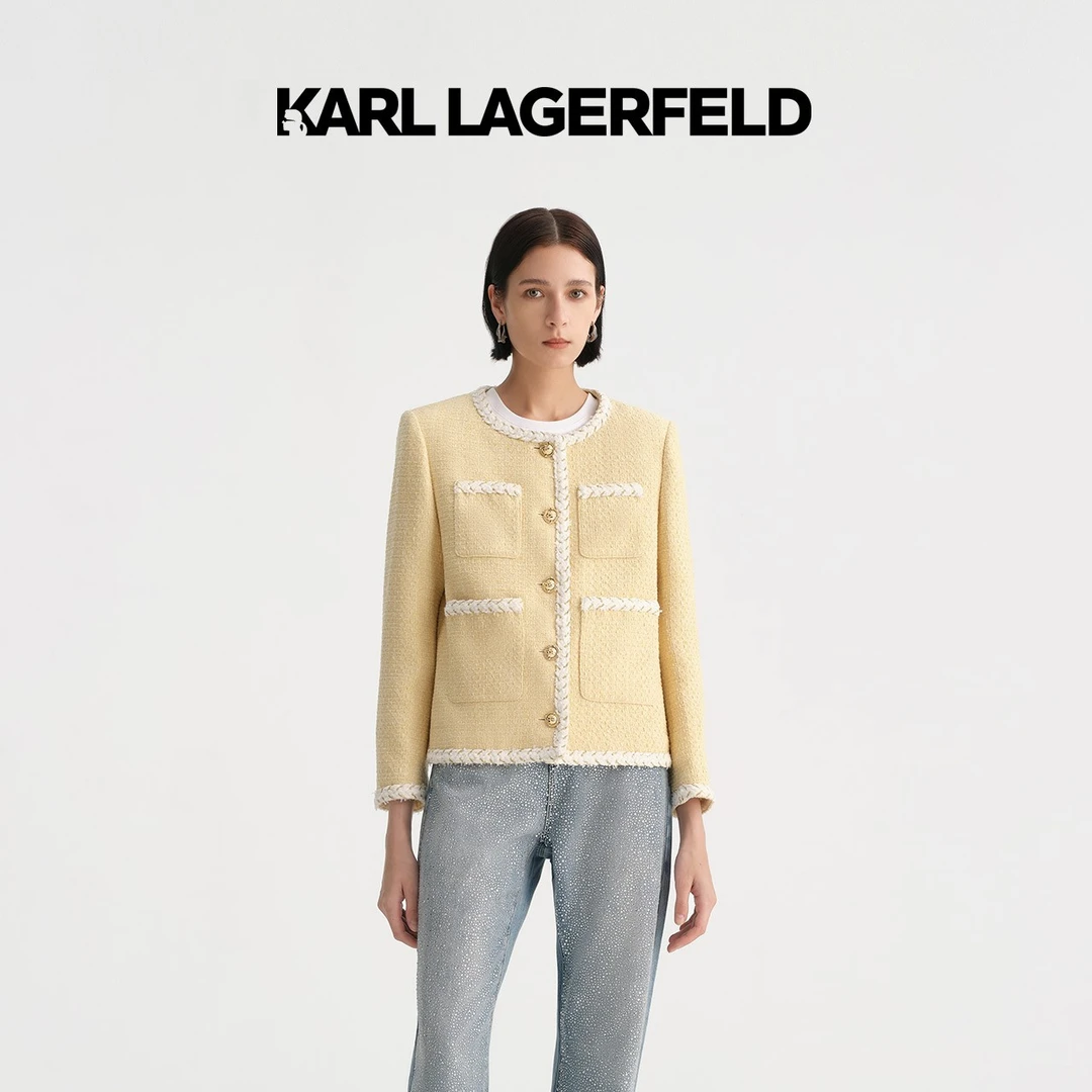 KARL LAGERFELD卡尔拉格斐四袋箱型小香风外套E36W1522