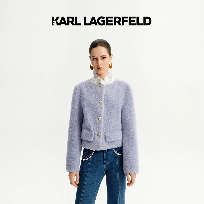 Karl Lagerfeld卡尔拉格斐2024秋冬新款羊毛外套老佛爷K27E3803