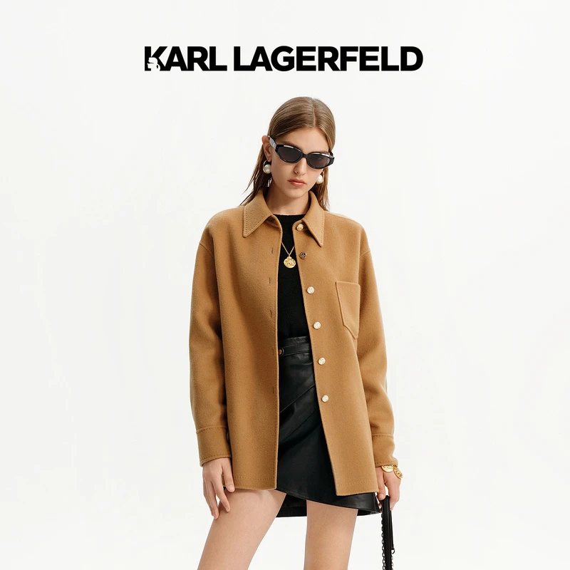 KARL LAGERFELD卡尔拉格斐2024冬季新款双面尼外套老佛爷K27L2917