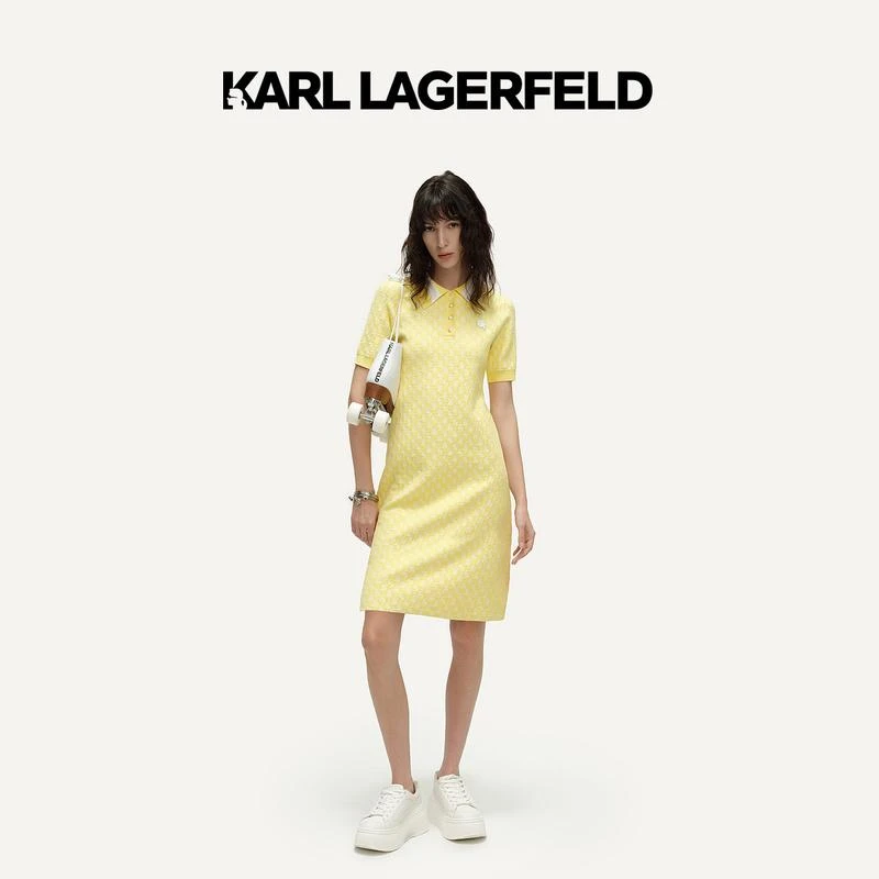 【尤莱特】KARL LAGERFELD卡尔拉格斐2024老花连衣裙老佛爷241L1328