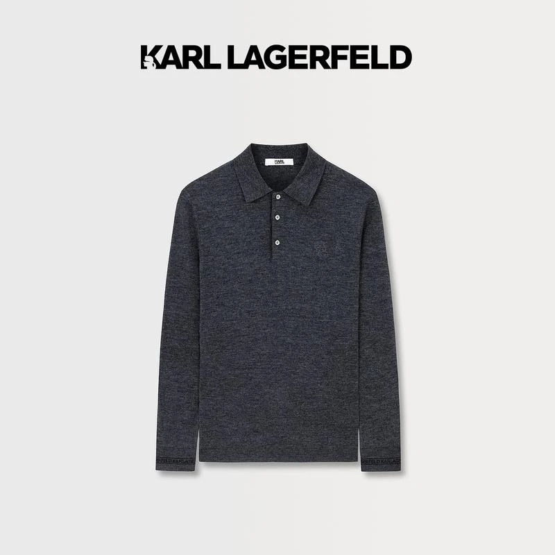 【若佳专属】KARL LAGERFELD秋季针织翻领羊毛衫1K1B51001194