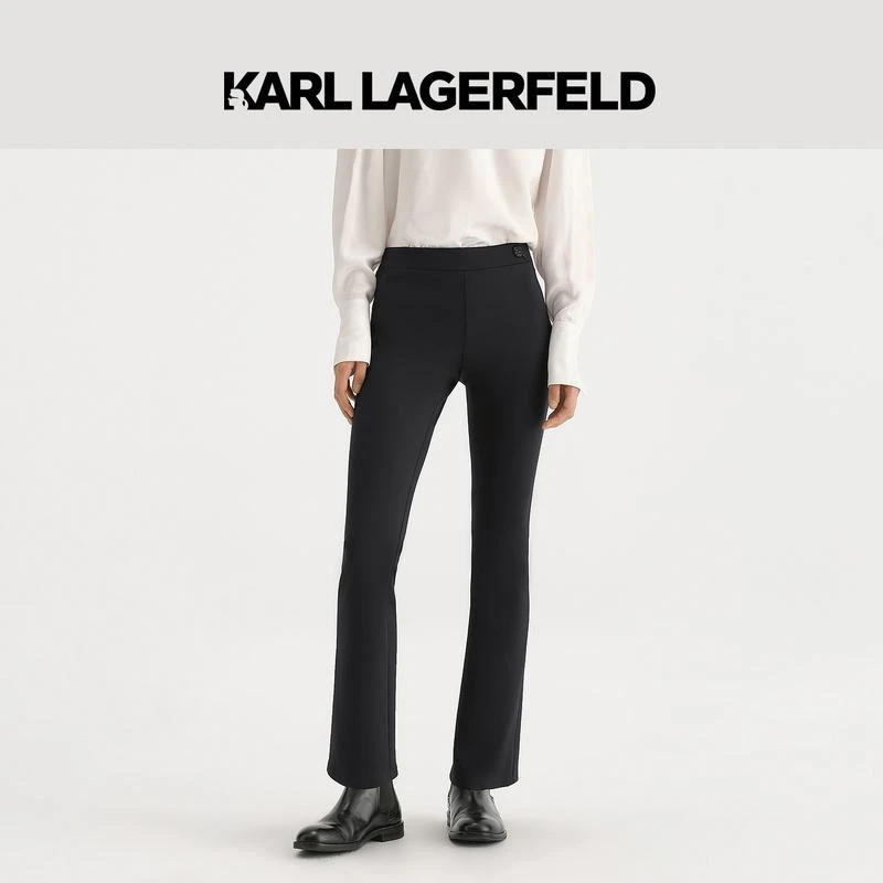 【晨粉专享价】KARL LAGERFELD秋KL头像西装微喇裤老佛爷236L10E2