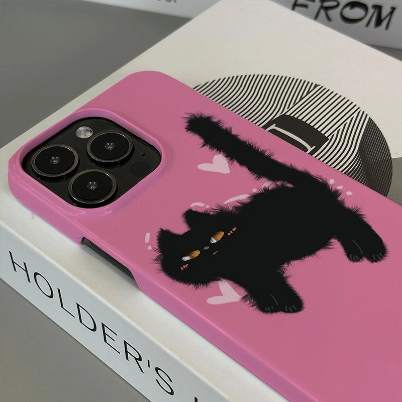原创个性ins黑猫精灵菲林壳iPhone14苹果11手机壳13Promax卡通12
