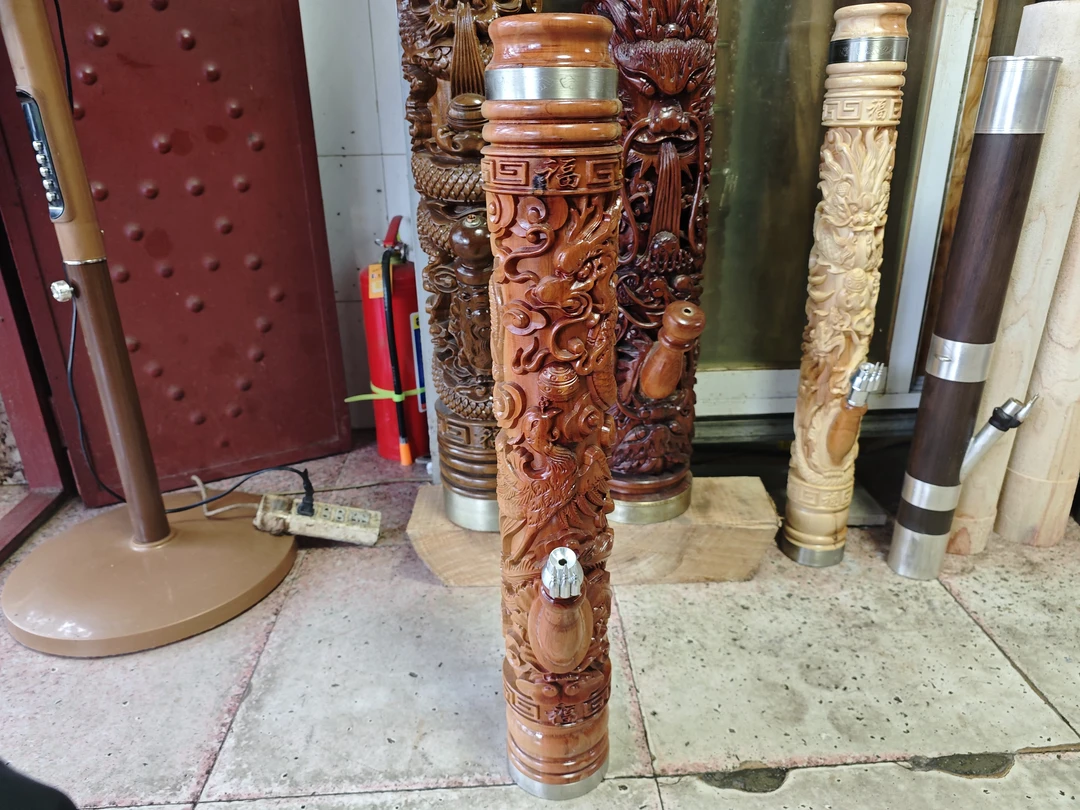 红豆（S）雕龙高79内口径7云南特色工艺品水筒筒