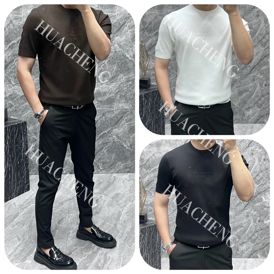 【画成】男士2024早秋新款圆领打底针织短袖休闲舒适百搭312065