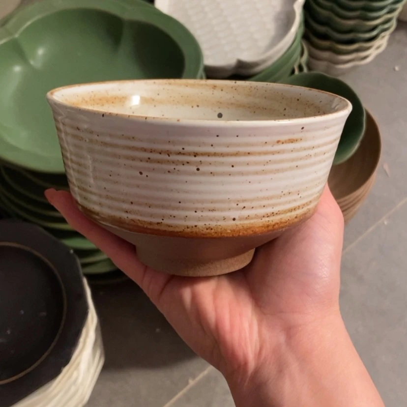 【闪购商品】瓷盘微瑕刷文米饭碗