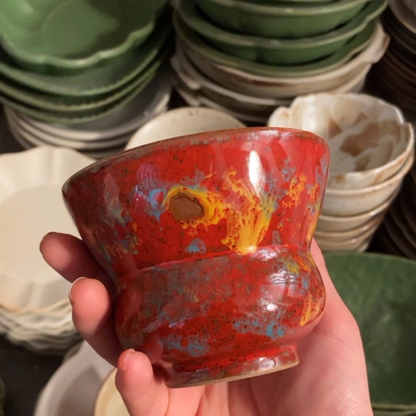 【闪购商品】瓷盘微瑕点彩葫芦杯