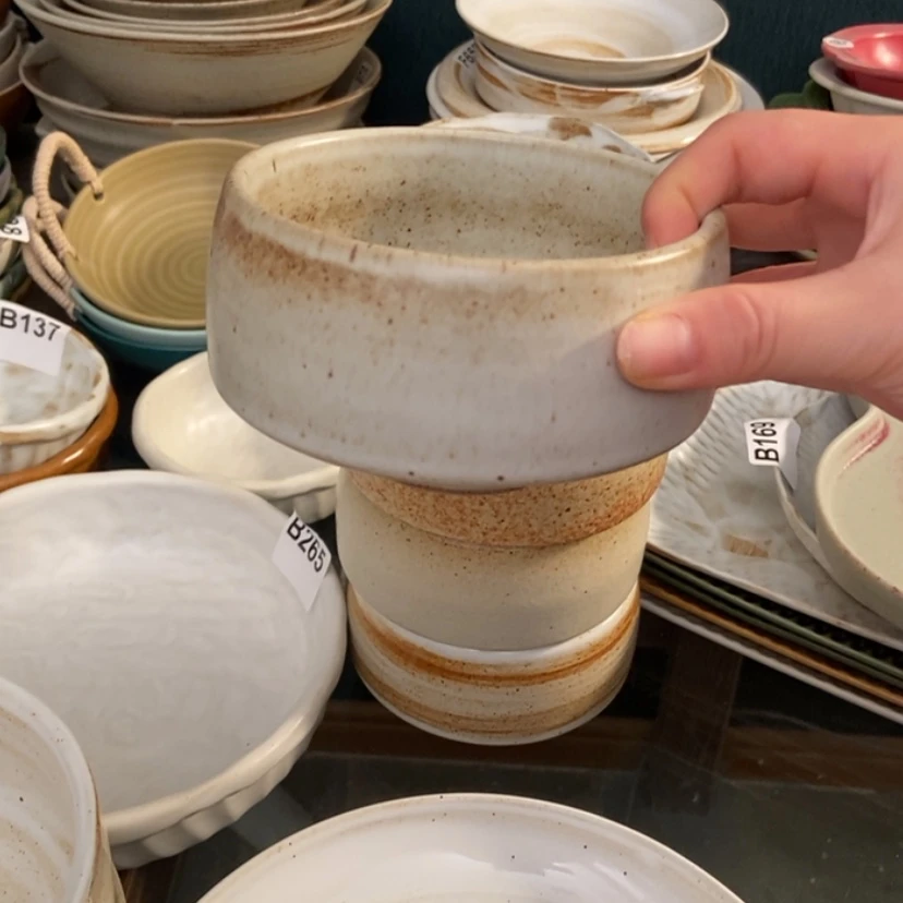 【闪购商品】瓷盘做旧白米饭碗