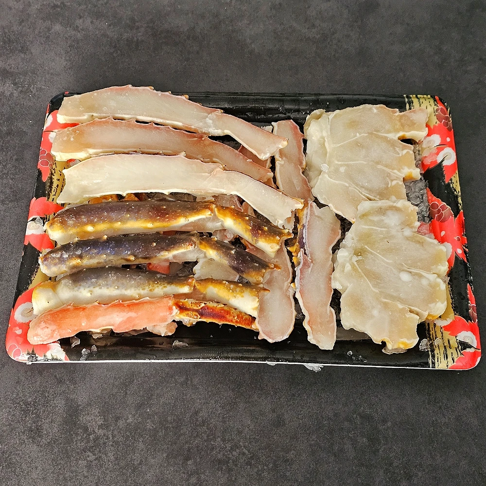 生冻帝王蟹腿500克帝王蟹脚拼盘 俄罗斯原料 加热即食 国内分装