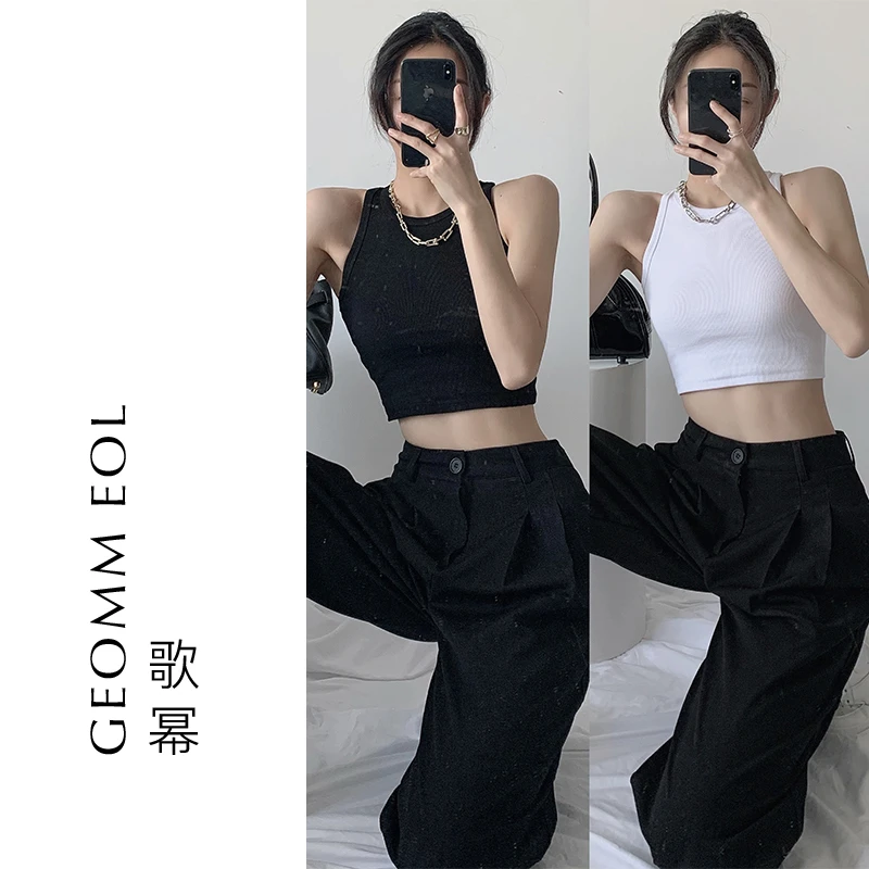 【48小时现货】短款小背心女修身外穿无袖t恤打底上衣 WPL06