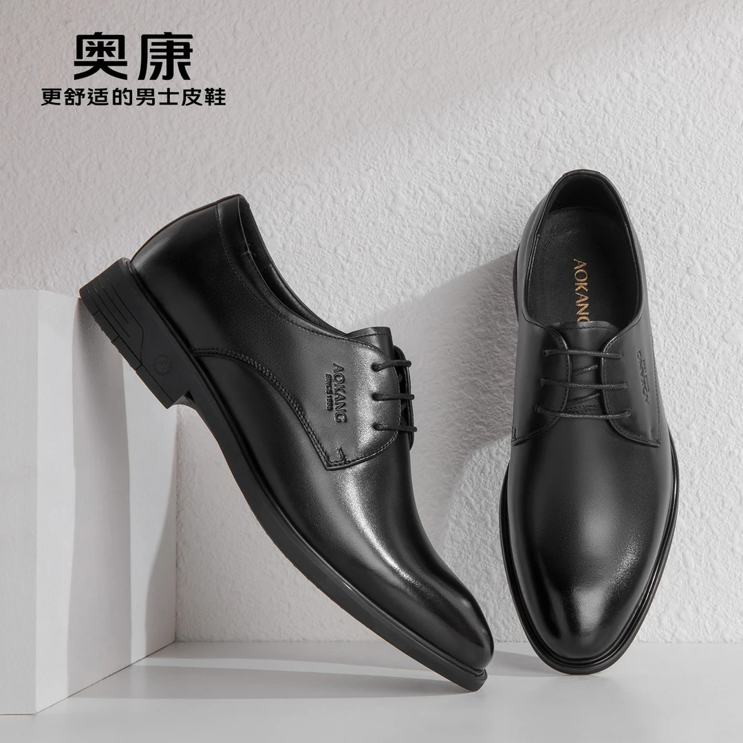 奥康男鞋2024春秋款流行正装德比男士真皮办公室鞋子英伦皮鞋舒适