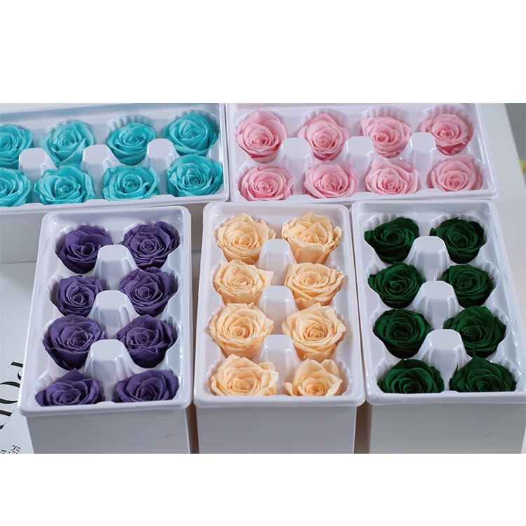 永生花A级混色5盒花店福利圣诞节花束高级小香风专用