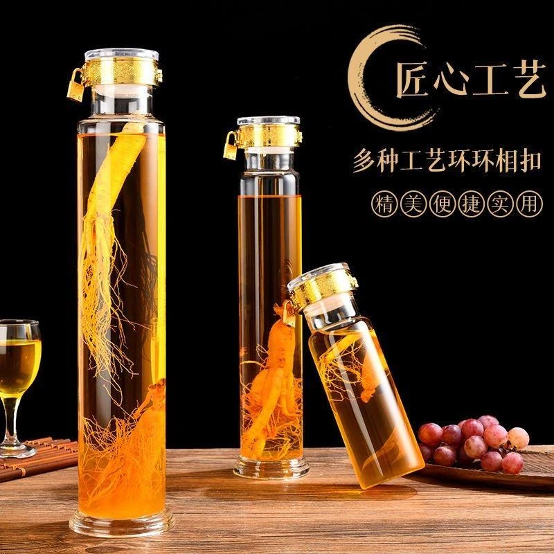 泡酒玻璃瓶家用人参酒罐密封酒瓶加厚专用酒坛白酒空瓶酒瓶子null