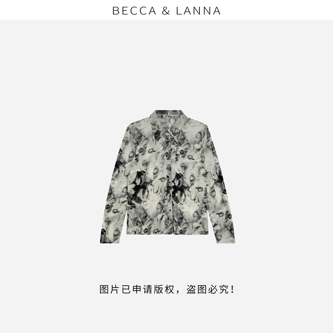 墨影 D0175 女士休闲国风长袖针织衬衫上衣 女装