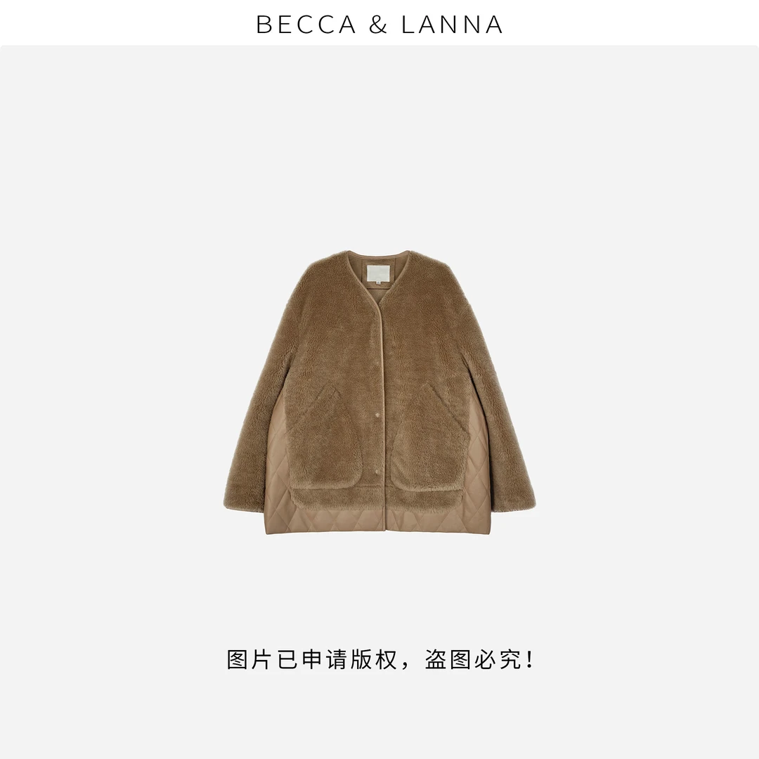 D0207 女士秋冬休闲气质绵羊毛皮草外套 女装