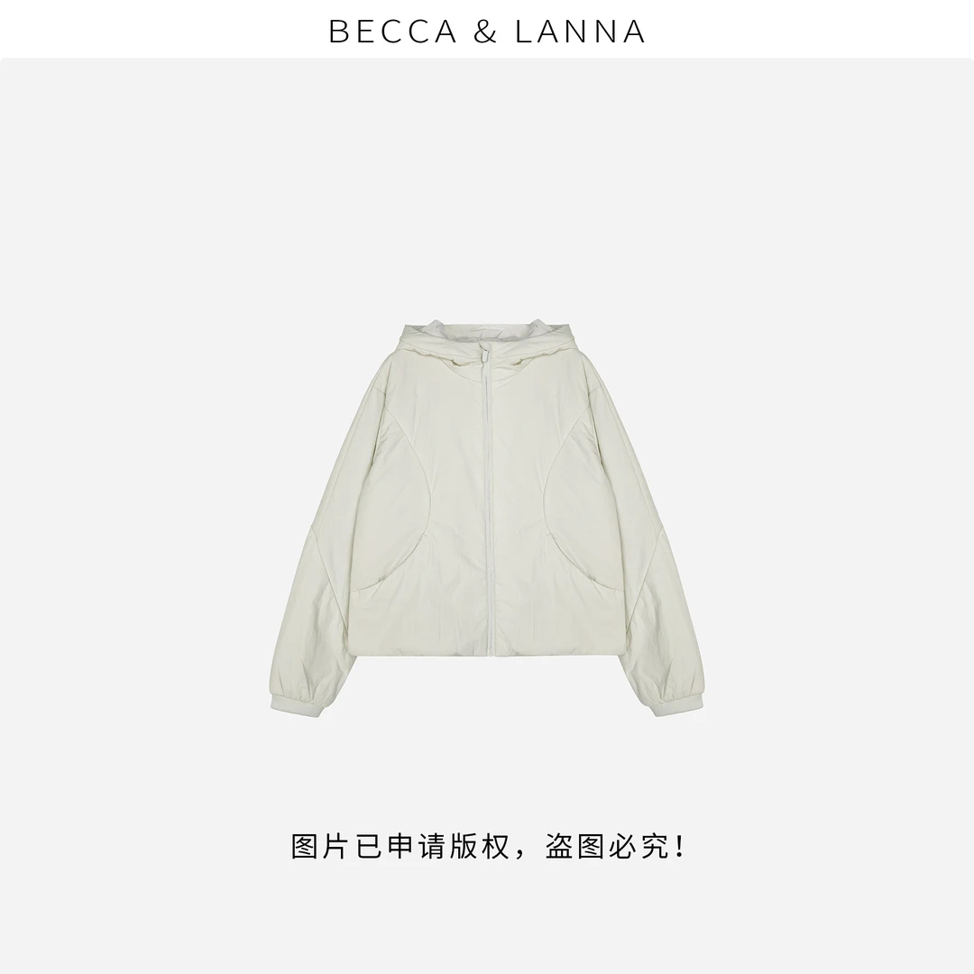 D0248 女士休闲宽松连帽棉服外套 女装