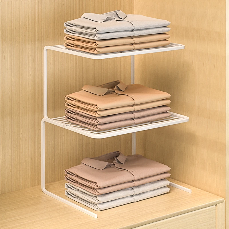 衣柜分层隔板柜子隔层隔断橱柜可折叠卧室置物架鞋柜分隔收纳神器