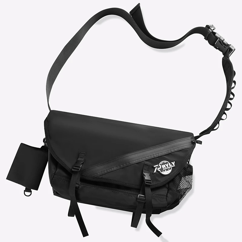 A23-050时尚潮流日系单肩黑色肩包百搭运动潮酷机能风斜挎包