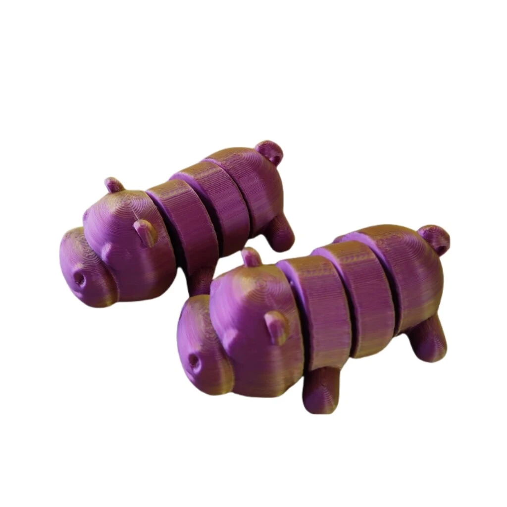 3D打印小河马可爱模型摆件儿童解压手办学生口袋小玩具创意景装饰