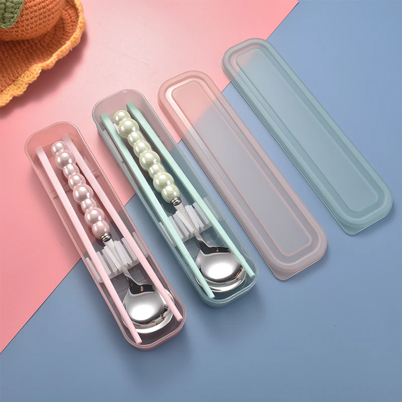 CROWHITO/克洛华蒂陶瓷珍珠手柄餐具套装轻奢高级感不锈钢韩风ins