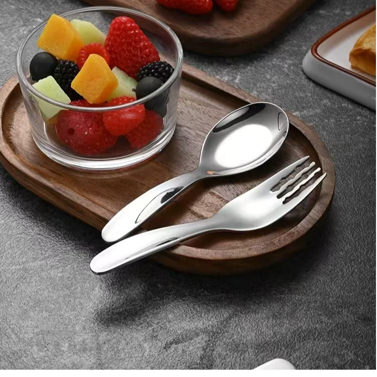 304不锈钢儿童叉勺餐具便携套装旅行宝宝吃饭勺子叉子收纳盒